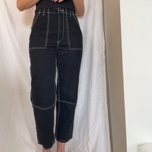 H&M black high-waisted pants
